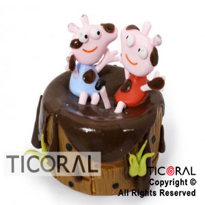 ADORNO PEPPA LA CERDITA Y GEORGE EN CHIQUERO A.PORC x 1